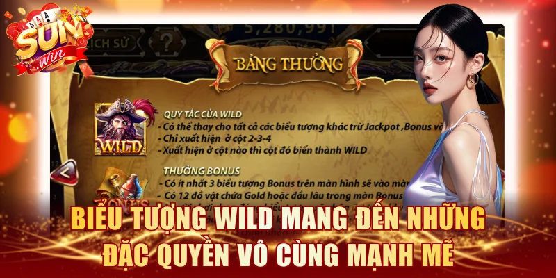 Biểu tượng WILD mang đến những đặc quyền vô cùng mạnh mẽ