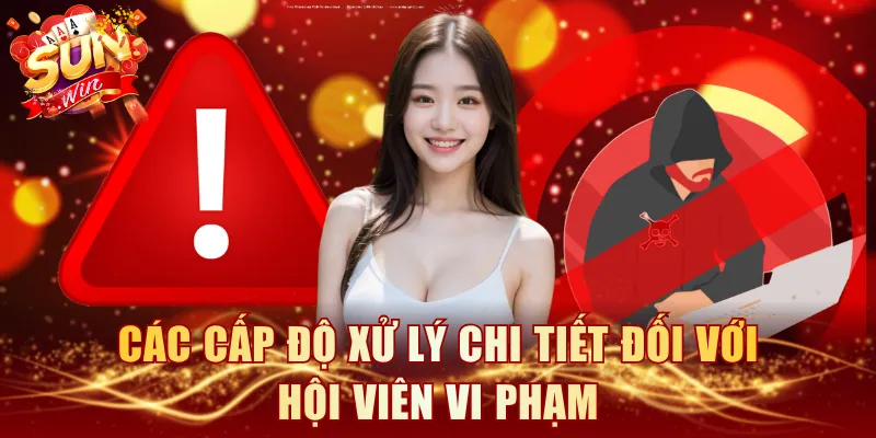 Các cấp độ xử lý chi tiết đối với hội viên vi phạm
