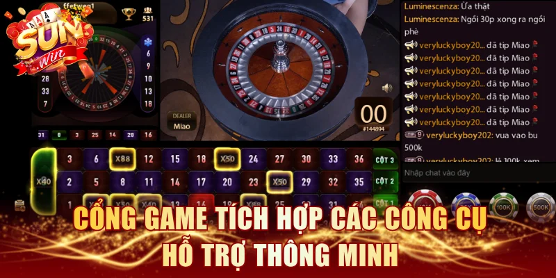 Cổng game tích hợp các công cụ hỗ trợ thông minh