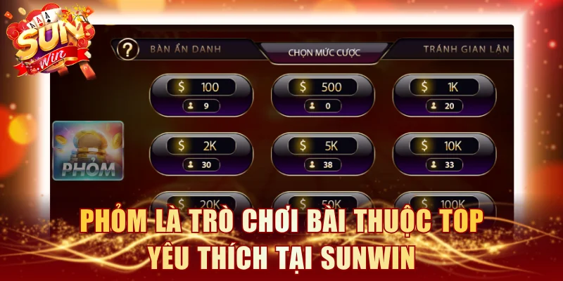 Phỏm là trò chơi bài thuộc top yêu thích tại SUNWIN