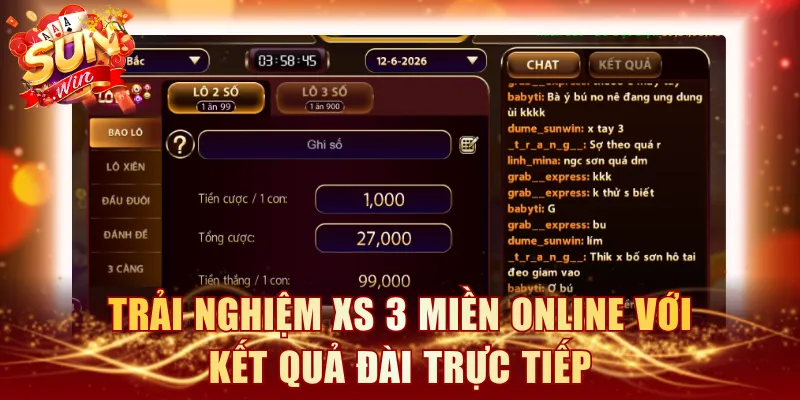 Trải nghiệm XS 3 miền online với kết quả đài trực tiếp